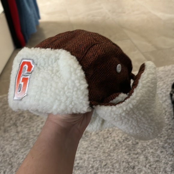 SF Giants baseball Trapper hat cold weather bear fleece hat ear warmer - Picture 6 of 6